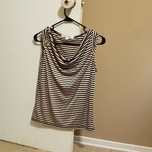 Light Pink and black tank top shell